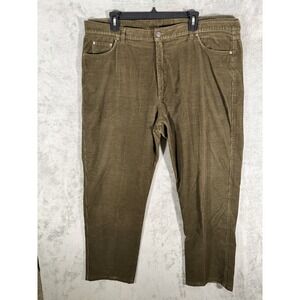 Bullock & Jones Mustard Corduroy Trousers Mens Size 42x30 Flat Front
